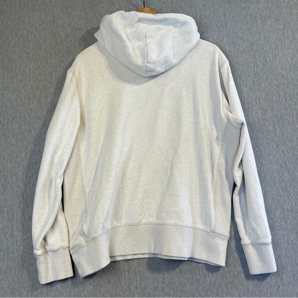 American Eagle Hoodie Unisex Size Medium White Fleeced Lined Pullover - Picture 9 of 11
